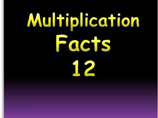 Multiplication Facts 12