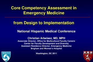 Core Competency Assessment in Emergency Medicine from Design to Implementation