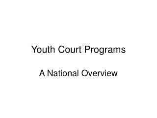 Youth Court Programs