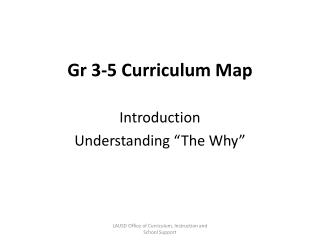 Gr 3-5 Curriculum Map