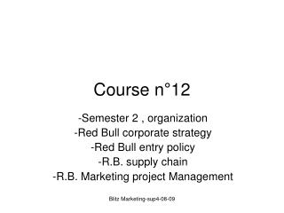 Course n°12