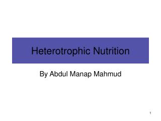 Heterotrophic Nutrition