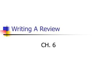 Writing A Review
