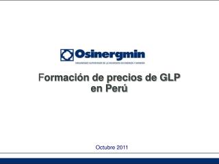 F ormación de precios de GLP en Perú
