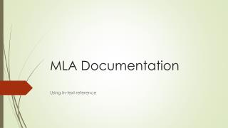 MLA Documentation