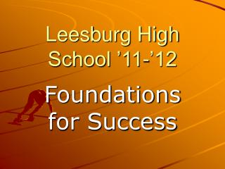 Leesburg High School ’11-’12
