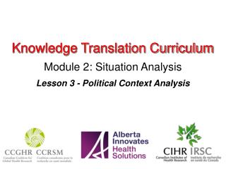 Knowledge Translation Curriculum
