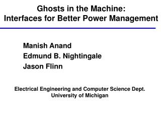 Ghosts in the Machine: Interfaces for Better Power Management
