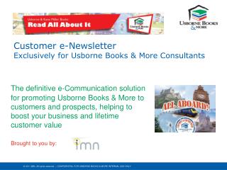 Customer e-Newsletter Exclusively for Usborne Books &amp; More Consultants