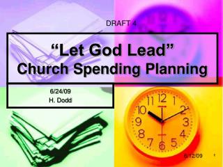 “Let God Lead” Church Spending Planning