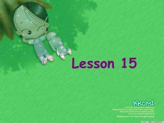 Lesson 15