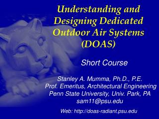 Understanding and Designing Dedicated Outdoor Air Systems (DOAS)