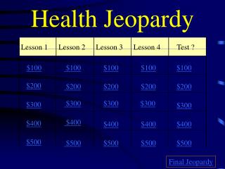 Health Jeopardy