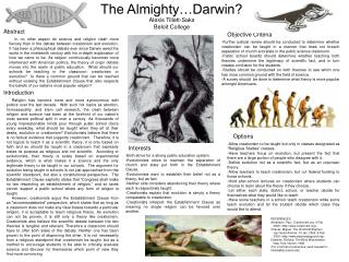 The Almighty…Darwin?