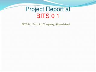 Project Report at BITS 0 1