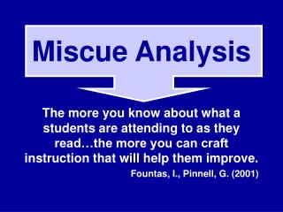 Miscue Analysis