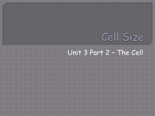 Cell Size