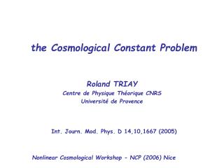 the Cosmological Constant Problem