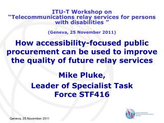 Mike Pluke, Leader of Specialist Task Force STF416