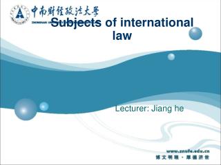 Subjects of international law
