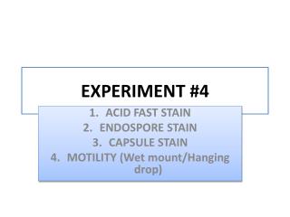 EXPERIMENT #4