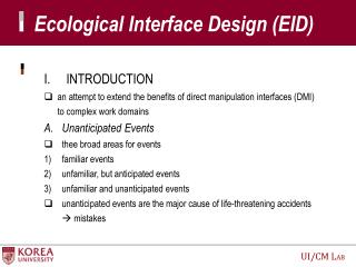 Ecological Interface Design (EID)