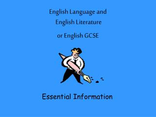English Language and English Literature or English GCSE
