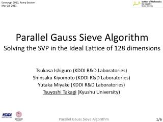 Parallel Gauss Sieve Algorithm Solving the SVP in the Ideal Lattice of 128 dimensions