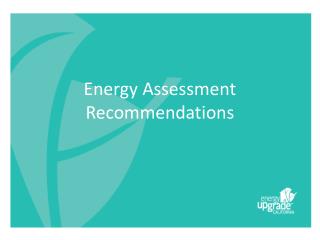 Energy Assessment Recommendations