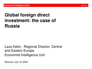 Global foreign direct investment: the case of Russia
