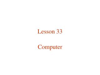 Lesson 33