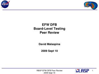 EFW DFB Board-Level Testing Peer Review