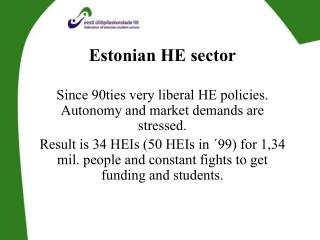 Estonian HE sector