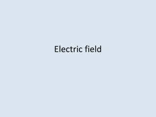 Electric field