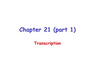 Chapter 21 (part 1)