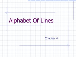 Alphabet Of Lines