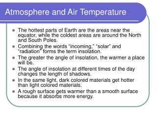 Atmosphere and Air Temperature