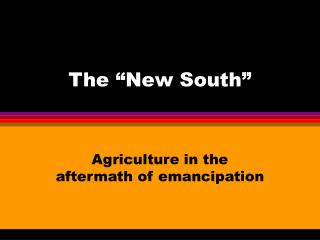 The “New South”