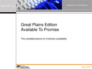 Great Plains Edition Available To Promise