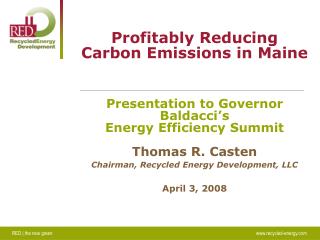 Profitably Reducing Carbon Emissions in Maine