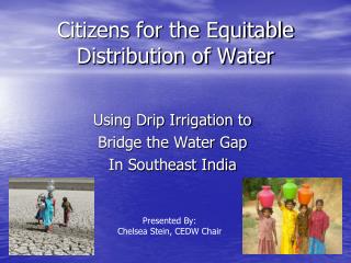 Citizens for the Equitable Distribution of Water
