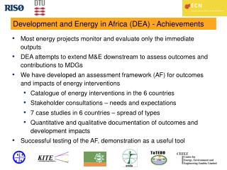 Development and Energy in Africa (DEA) - Achievements