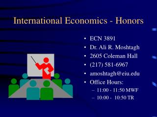 International Economics - Honors