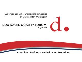 Consultant Performance Evaluation Procedure