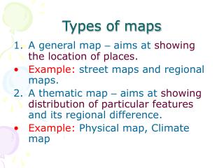 Types of maps