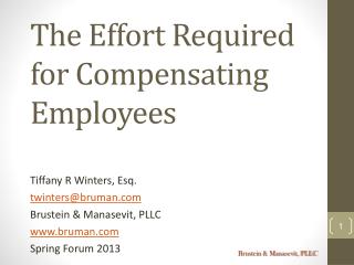 The Effort Required for Compensating Employees