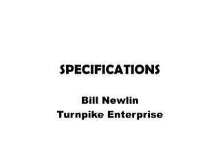 SPECIFICATIONS