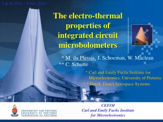 The electro-thermal properties of integrated circuit microbolometers