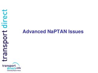 Advanced NaPTAN Issues