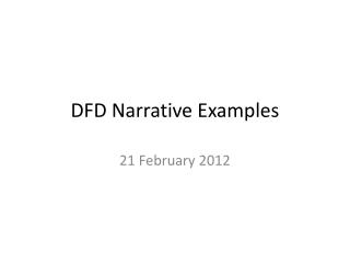 DFD Narrative Examples